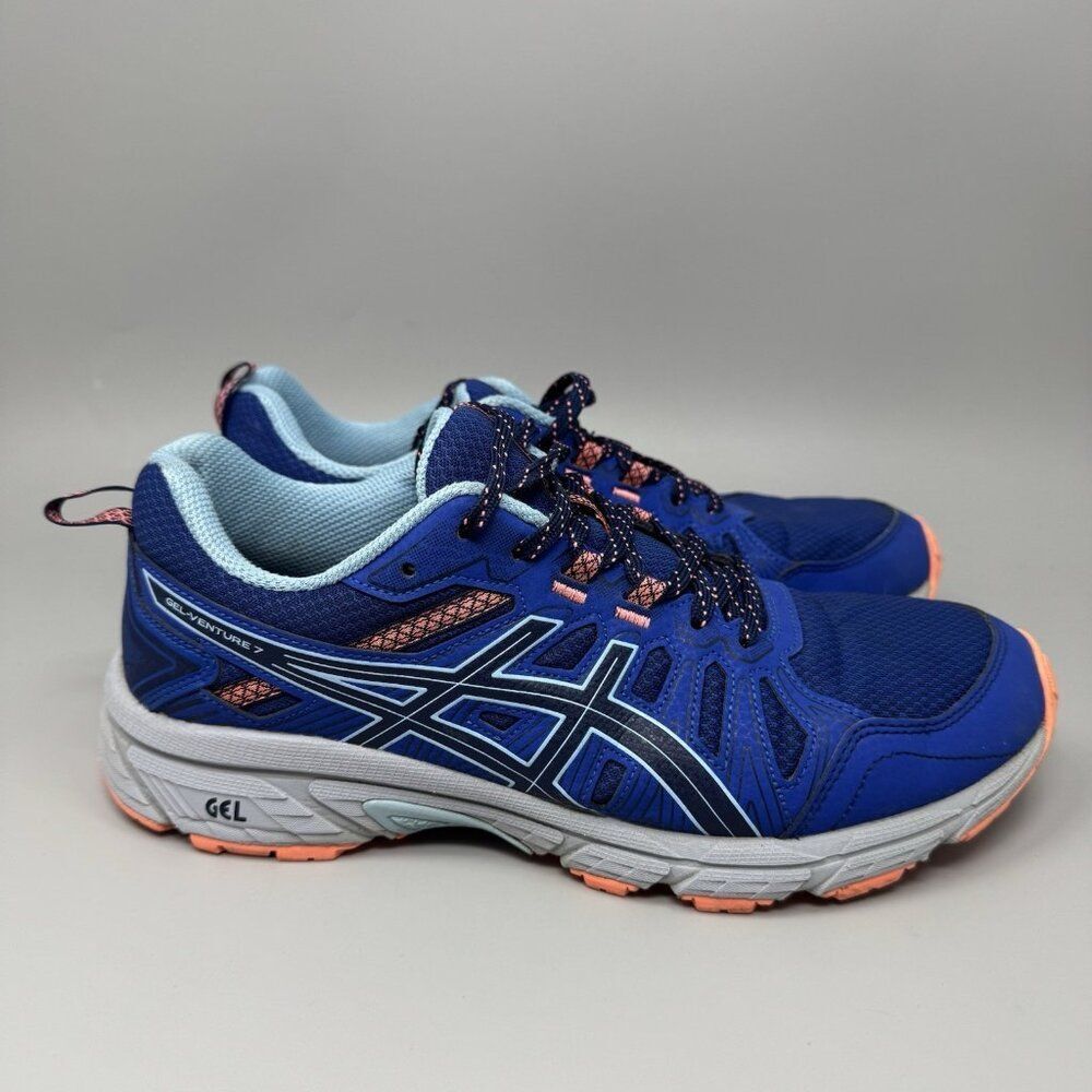 Asics Gel-Venture 7 Womens Size 9 Running Shoes Low Top Sneakers Blue 1012A476